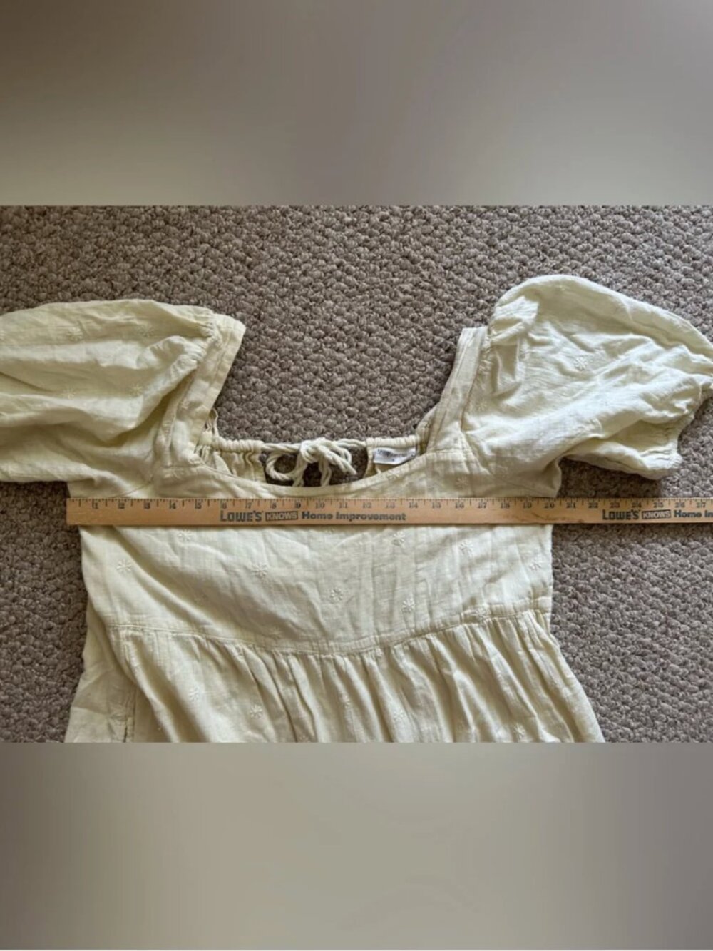 Anthropologie Saint Helena Cotton Maxi Midi Creamy Embroidered Dress size XL - Picture 8 of 11